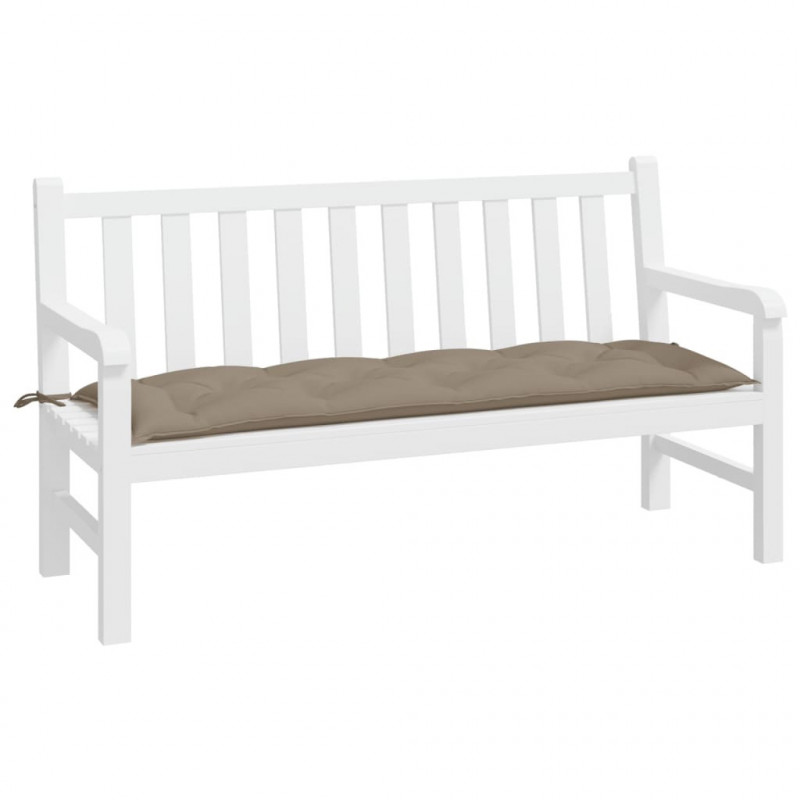 Poduszka na ławkę ogrodową, taupe, 150x50x7 cm, tkanina