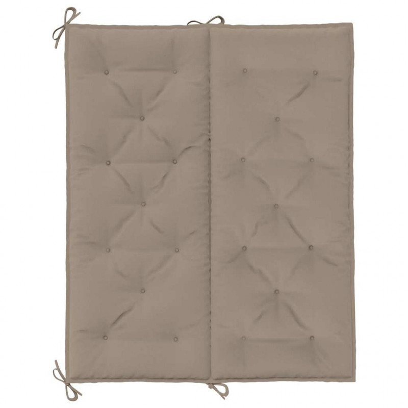 Poduszka na ławkę ogrodową, taupe, 120x(50+50)x7 cm