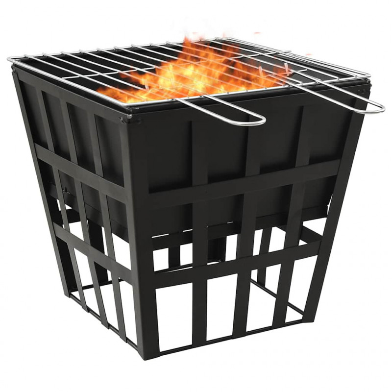 Palenisko i grill 2-w-1, 34 x 34 x 48 cm, stal