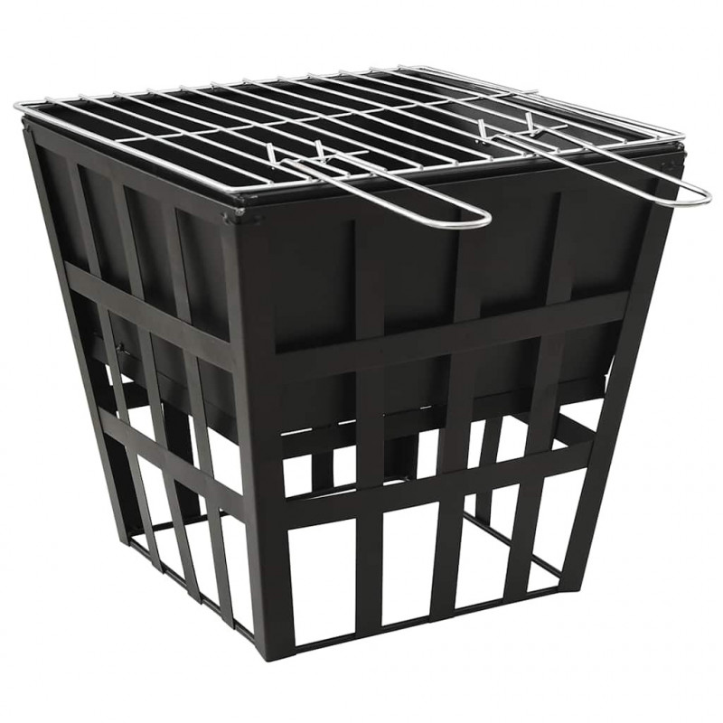 Palenisko i grill 2-w-1, 34 x 34 x 48 cm, stal