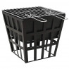 Palenisko i grill 2-w-1, 34 x 34 x 48 cm, stal