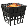 Palenisko i grill 2-w-1, 34 x 34 x 48 cm, stal