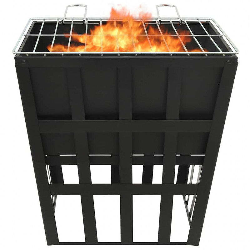 Palenisko i grill 2-w-1, 34 x 34 x 48 cm, stal
