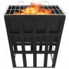 Palenisko i grill 2-w-1, 34 x 34 x 48 cm, stal