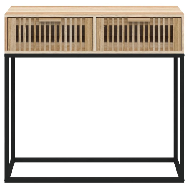 Stolik konsolowy, 80x30x75 cm, materiał drewnopochodny i żelazo