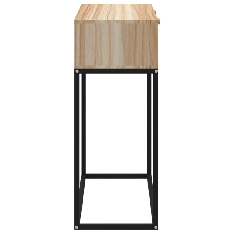 Stolik konsolowy, 80x30x75 cm, materiał drewnopochodny i żelazo