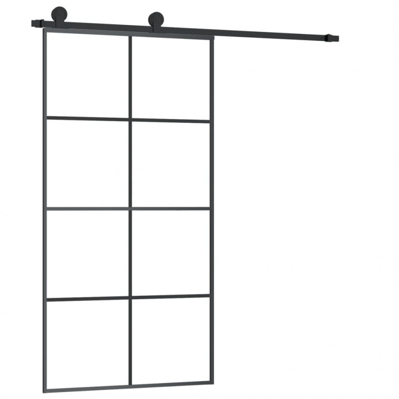 Drzwi przesuwne a akcesoriami, 102,5x205 cm, ESG i aluminium