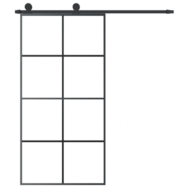 Drzwi przesuwne a akcesoriami, 102,5x205 cm, ESG i aluminium