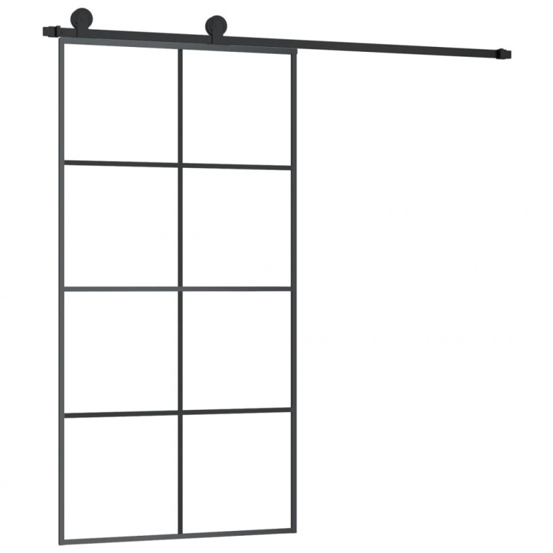 Drzwi przesuwne a akcesoriami, 102,5x205 cm, ESG i aluminium