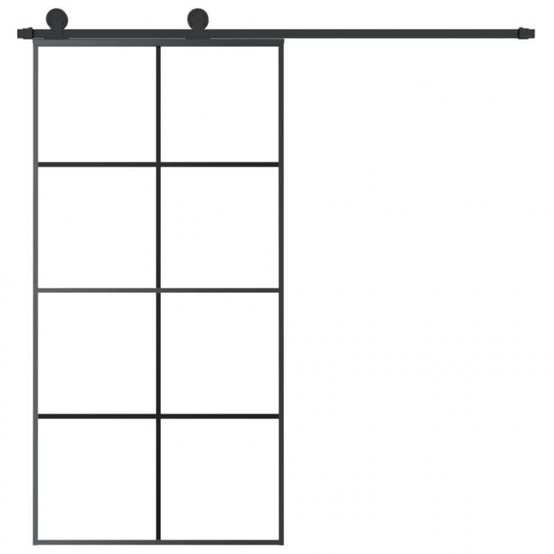 Drzwi przesuwne a akcesoriami, 102,5x205 cm, ESG i aluminium