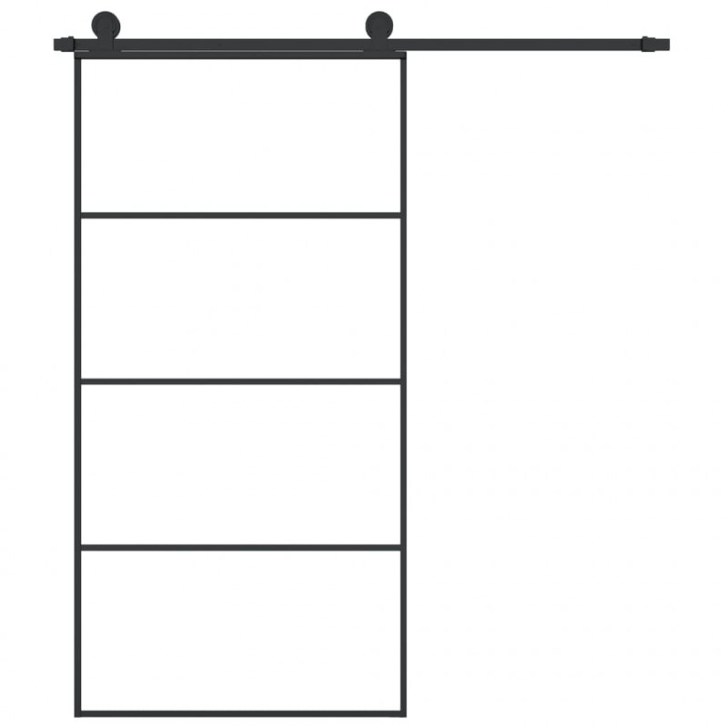 Drzwi przesuwne a akcesoriami, 102,5x205 cm, ESG i aluminium