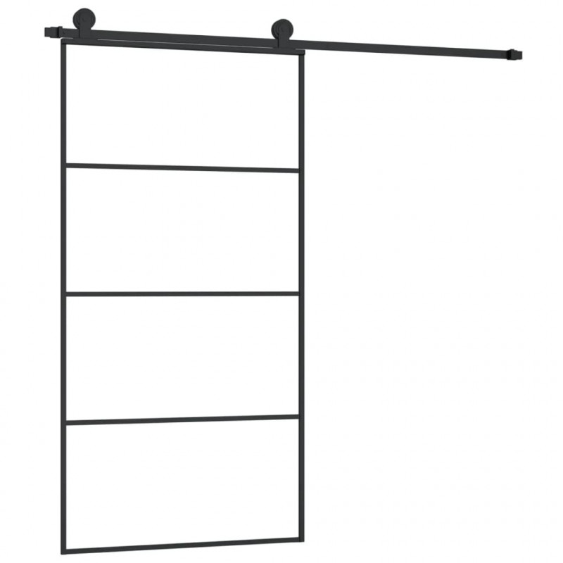 Drzwi przesuwne a akcesoriami, 102,5x205 cm, ESG i aluminium