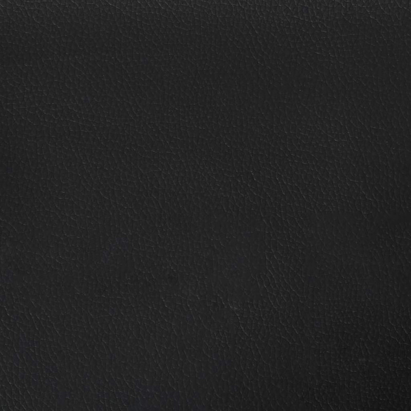 2-osobowa sofa z poduszkami, czarna, 120 cm, sztuczna skóra