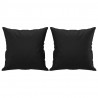 3-osobowa sofa z poduszkami, czarna, 180 cm, sztuczna skóra