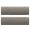 2-osobowa sofa z poduszkami, jasnoszara, 120 cm, aksamit