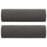 2-osobowa sofa z poduszkami, ciemnoszara, 120 cm, aksamit