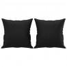 2-osobowa sofa z poduszkami, czarna, 120 cm, sztuczna skóra