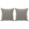 2-osobowa sofa z poduszkami, jasnoszara, 140 cm, aksamit