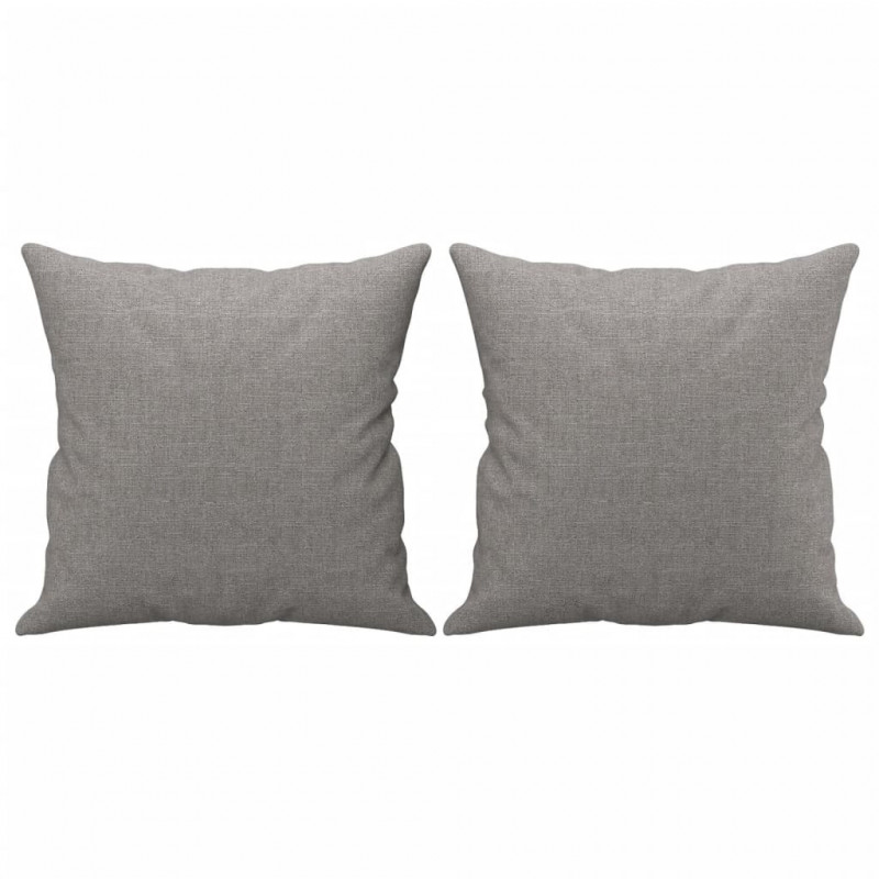 2-osobowa sofa z poduszkami, jasnoszara, 120 cm, tkanina
