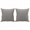 2-osobowa sofa z poduszkami, jasnoszara, 120 cm, tkanina