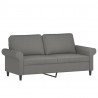 2-osobowa sofa wypoczynkowa z poduszkami, ciemnoszara, 140 cm