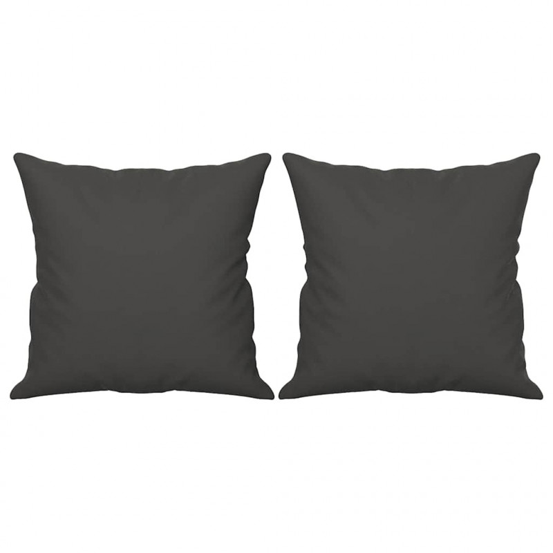 2-osobowa sofa z poduszkami, ciemnoszara, 140 cm, mikrofibra