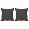 2-osobowa sofa z poduszkami, ciemnoszara, 140 cm, mikrofibra