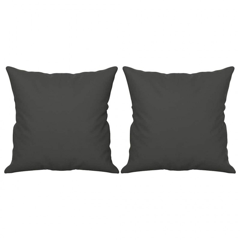 3-osobowa sofa z poduszkami, ciemnoszara, 210 cm, mikrofibra