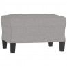 3-osobowa sofa z podnóżkiem, jasnoszara, 180 cm, tkaniną