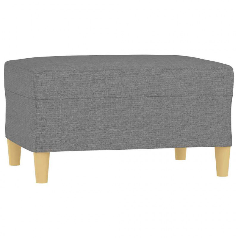 3-osobowa sofa z podnóżkiem, ciemnoszara, 210 cm, tkaniną