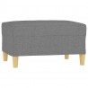 3-osobowa sofa z podnóżkiem, ciemnoszara, 210 cm, tkaniną