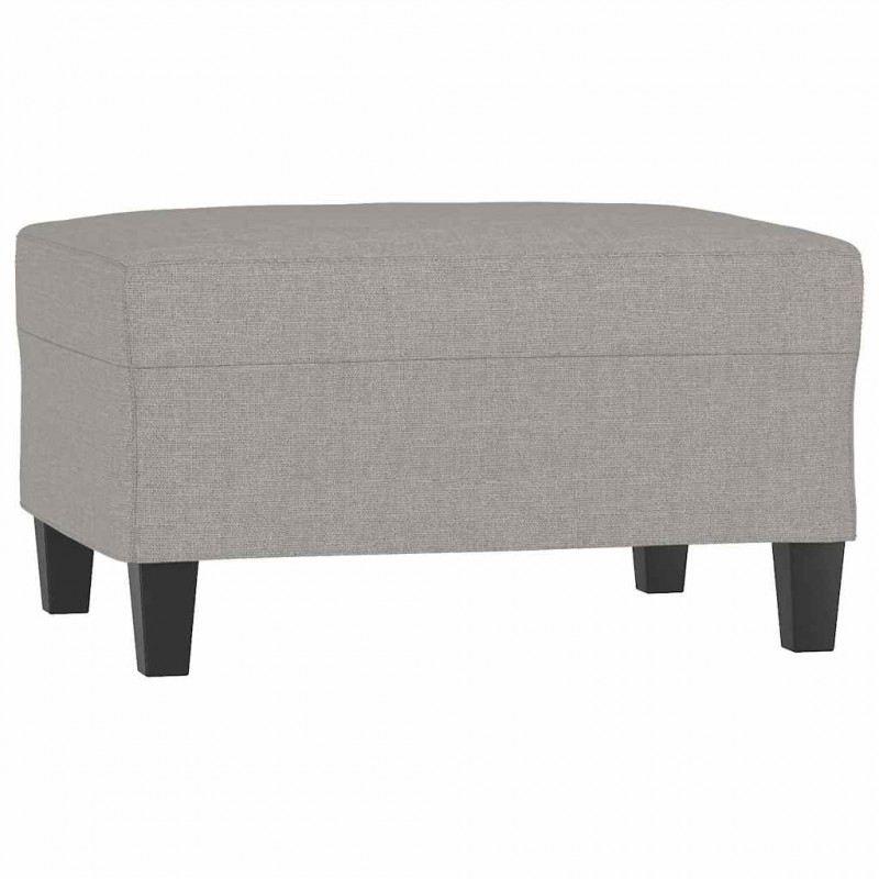 3-osobowa sofa z podnóżkiem, jasnoszary, 210 cm, tkaniną