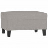 3-osobowa sofa z podnóżkiem, jasnoszary, 210 cm, tkaniną