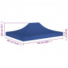 Dach do namiotu imprezowego, 4,5 x 3 m, niebieski, 270 g/m²