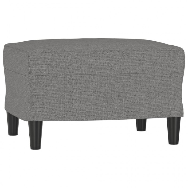 Fotel z podnóżkiem, ciemnoszary, 60 cm, obity tkaniną