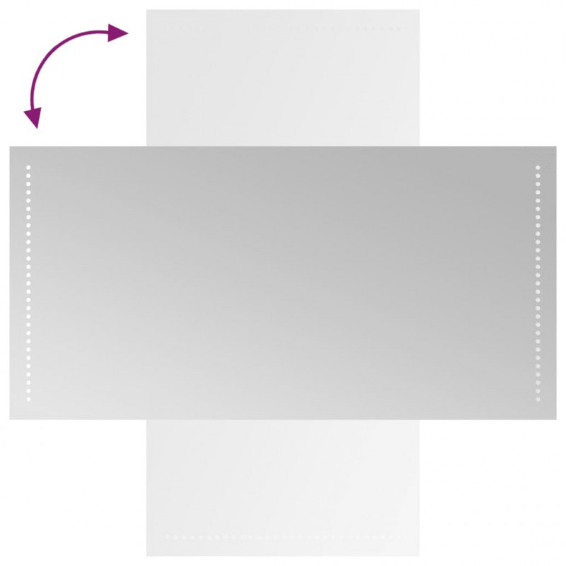 Lustro łazienkowe z LED, 50x100 cm