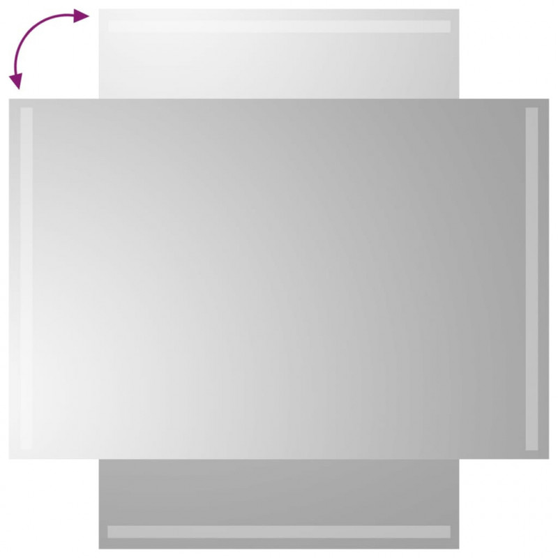 Lustro łazienkowe z LED, 60x90 cm