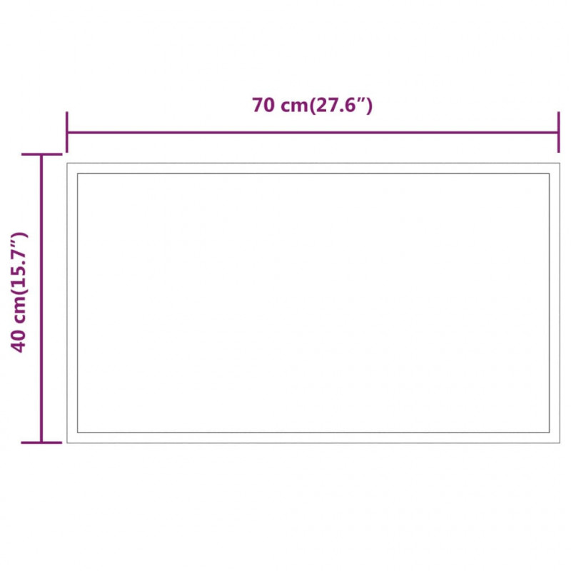 Lustro łazienkowe z LED, 40x70 cm
