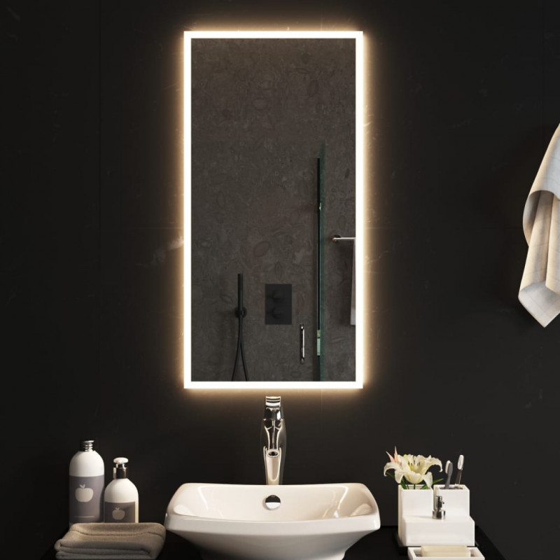 Lustro łazienkowe z LED, 40x80 cm