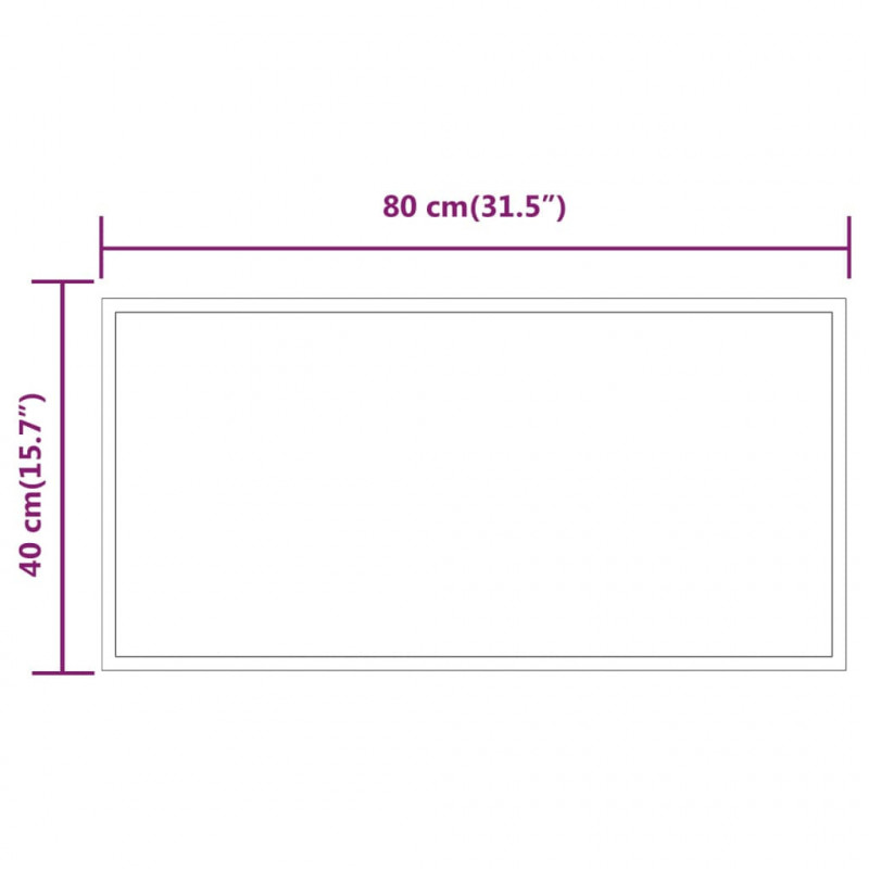 Lustro łazienkowe z LED, 40x80 cm
