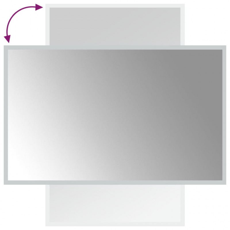Lustro łazienkowe z LED, 50x80 cm