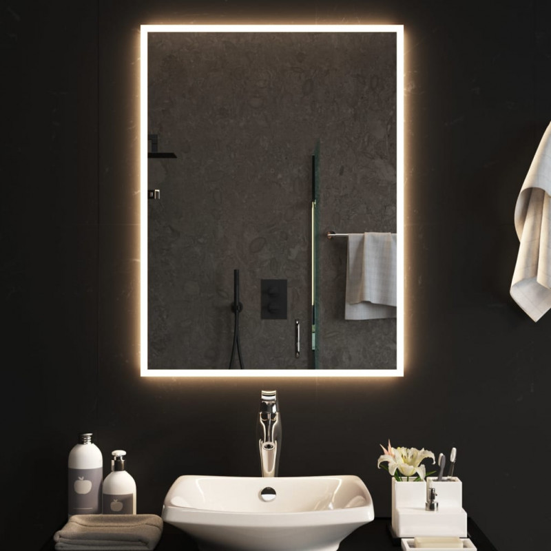 Lustro łazienkowe z LED, 60x80 cm