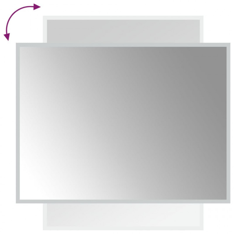 Lustro łazienkowe z LED, 60x80 cm