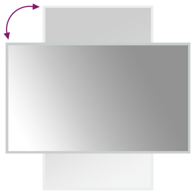 Lustro łazienkowe z LED, 60x100 cm