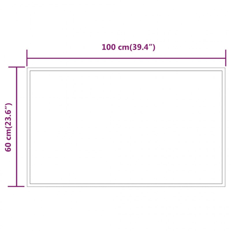 Lustro łazienkowe z LED, 60x100 cm