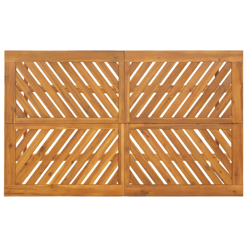 Zestaw do jadalni w ogrodzie 4 pcs Brązowy Lite Drewno Akacji