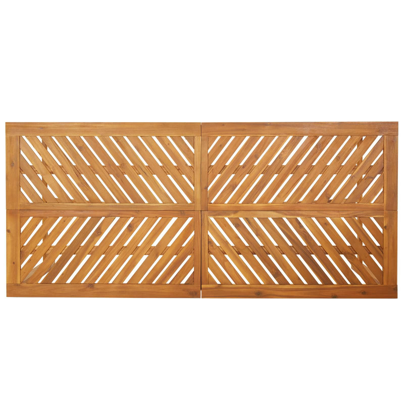 Zestaw do jadalni w ogrodzie 7 pcs Brązowy Lite Drewno Akacji