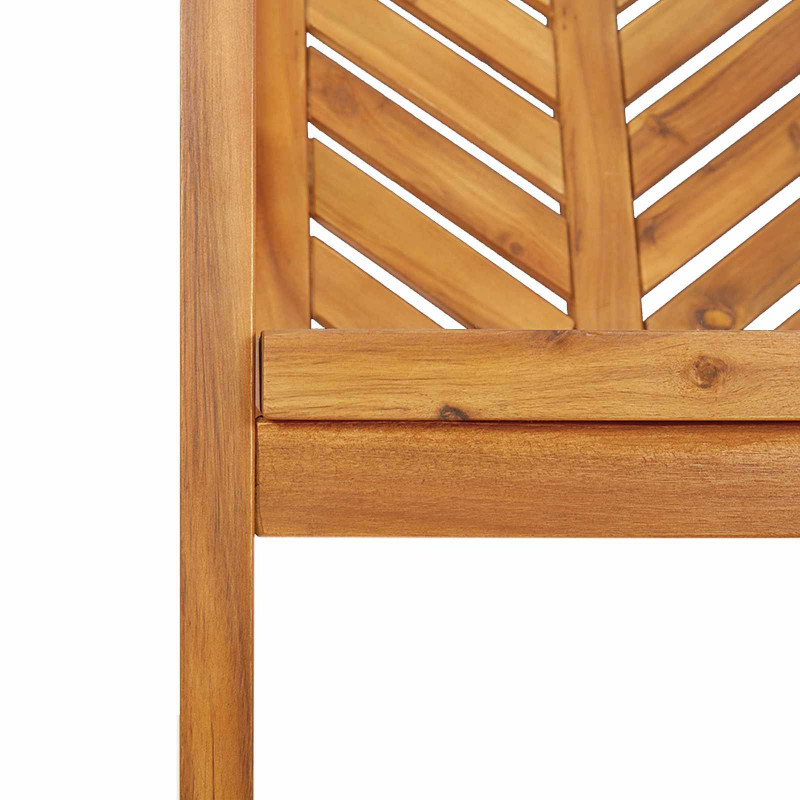 Zestaw do jadalni w ogrodzie 7 pcs Brązowy Lite Drewno Akacji