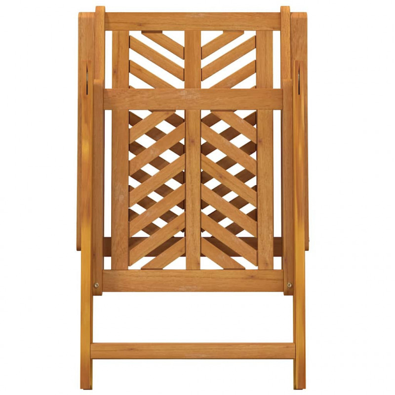 Zestaw do jadalni w ogrodzie 5 pcs Brązowy Lite Drewno Akacji