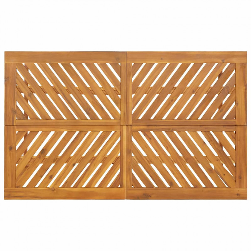 Zestaw do jadalni w ogrodzie 7 pcs Brązowy Lite Drewno Akacji